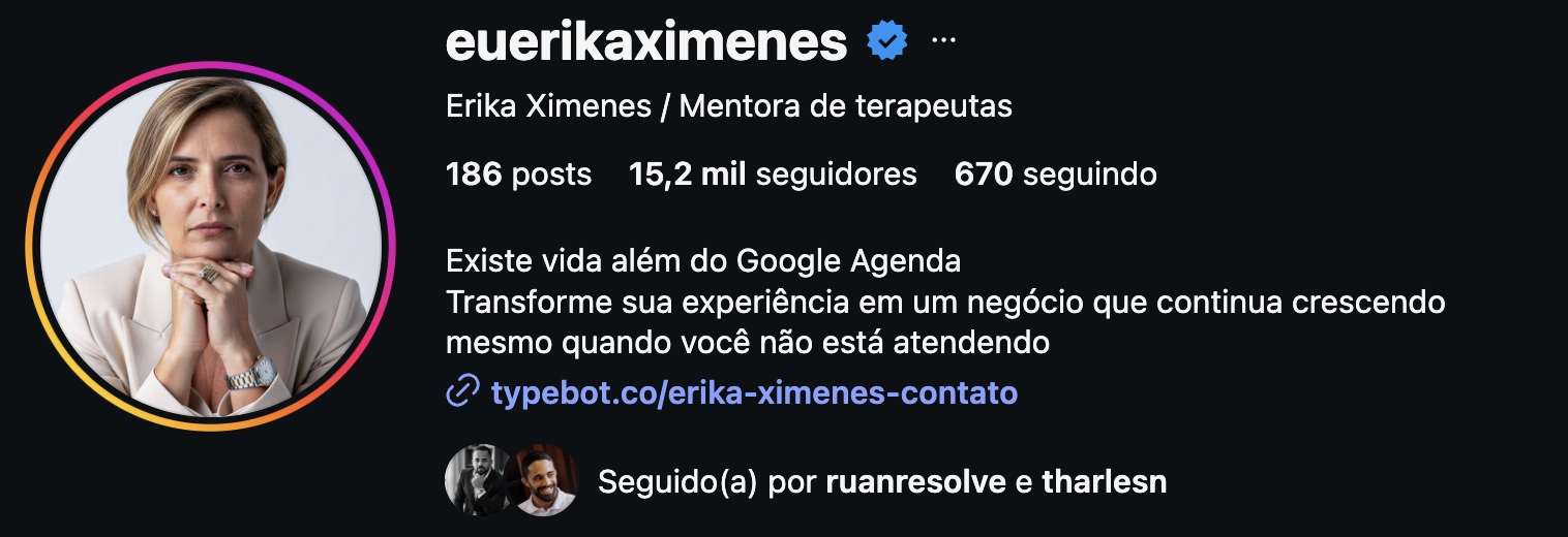 Erika Ximenes - Mentora de Terapeutas